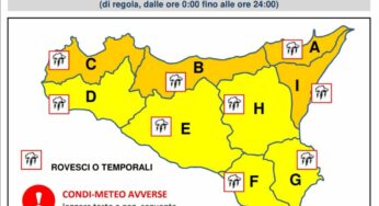 Bomba d’acqua a Monreale, grandine e pioggia allagano le strade