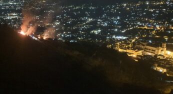 Incendio a Monreale, brucia monte Caputo