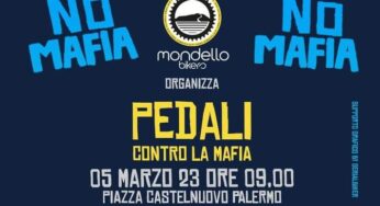 A Palermo pedalata conto la mafia per ringraziare le forze dell’ordine per la cattura di Messina Denaro