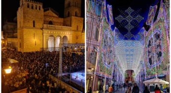 La festa del SS Crocifisso parte col botto: strade affollate e luminarie apprezzate sui social