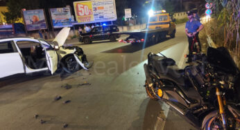 Monreale, violento schianto in Circonvallazione, un ferito